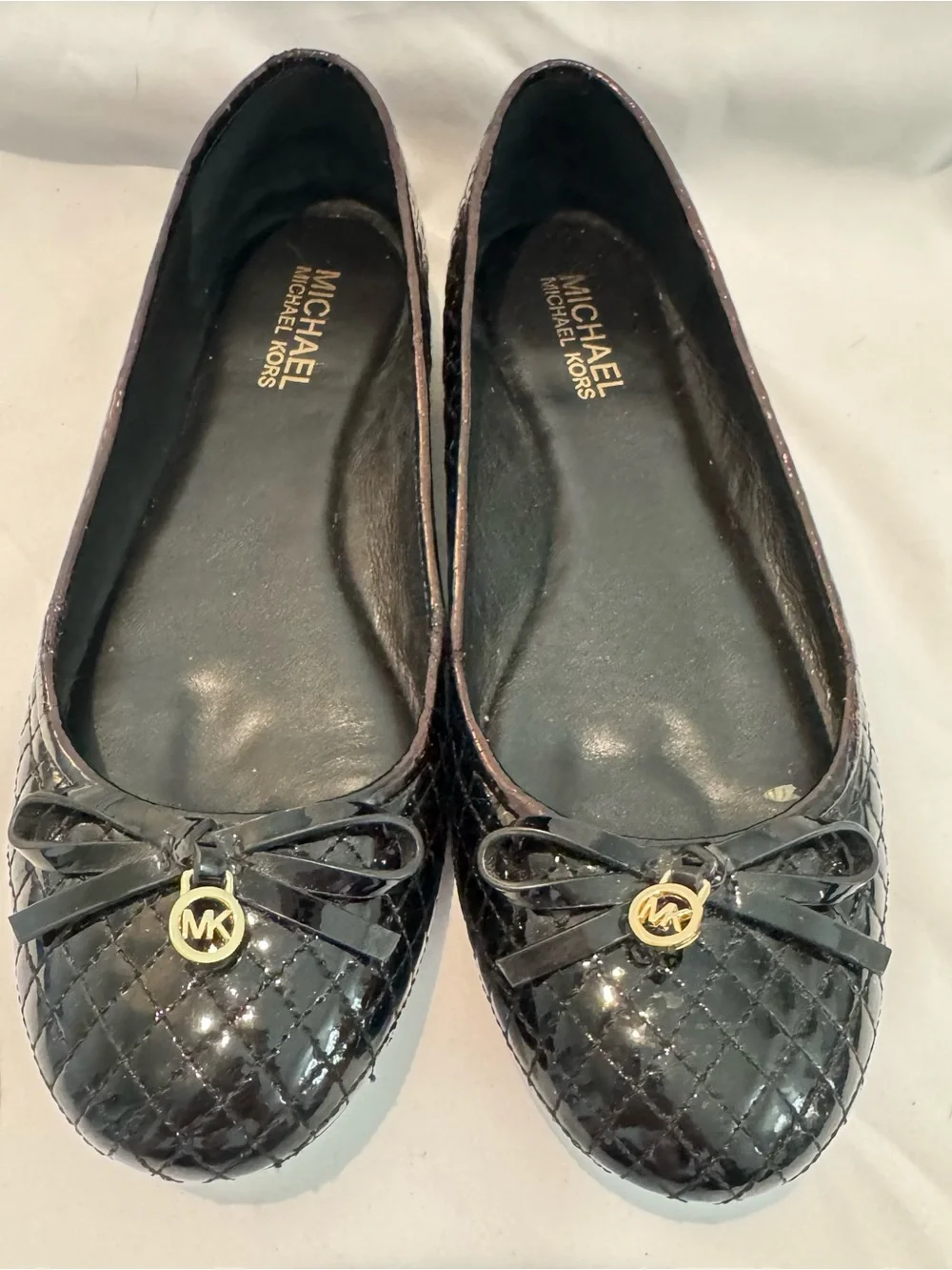 MICHAEL Michael Kors Black Melody Quilted Ballet Flats Sz 7M PW15E - Picture 4 of 7